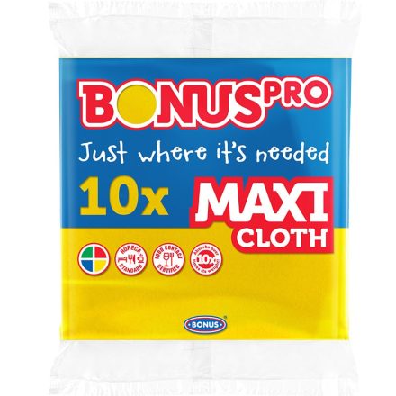 Bonus Maxi általános törlőkendő sárga 10db/csomag