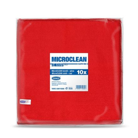 Bonus MicroClean kendő piros 10db/csomag