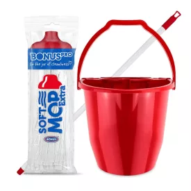 Bonus SoftMop Extra felmosó vödör szett piros