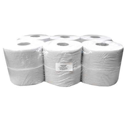 Brd toalettpapír, fehér, 2 r., gy.l., 19 cm, 12 x 120 m