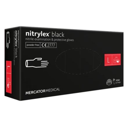 Black Nitril egyszerhasználatos gumikesztyű L méret