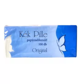 Kék Pille papírzsebkendő 3 r., fehér, 90+10db/csomag