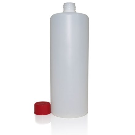 Buzil műanyag flakon kupakkal, 1 liter
