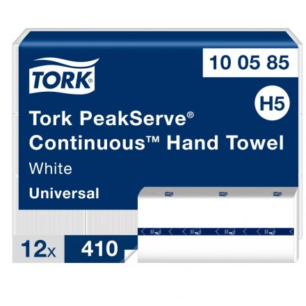 Tork PeakServe folyamatos adagolású kéztörlőpapír H5, fehér, 12*410 lap