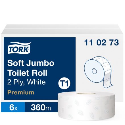 Tork Premium jumbo toalettpapír, soft T1 2 r, fehér, 6x360m SCA110273