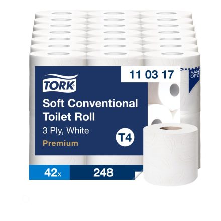 Tork Premium kistekercses toalettpapír, soft T4 3 r, fehér, 7x6 (35m) SCA110317