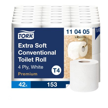Tork Premium kistekercses toalettpapír, extra soft T4 4 r, fehér, 7x6  (19,5m) SCA110405
