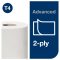 Tork Advanced kistekercses WC papír T4 2 rétegű, fehér, 8x8 (30m) SCA110767