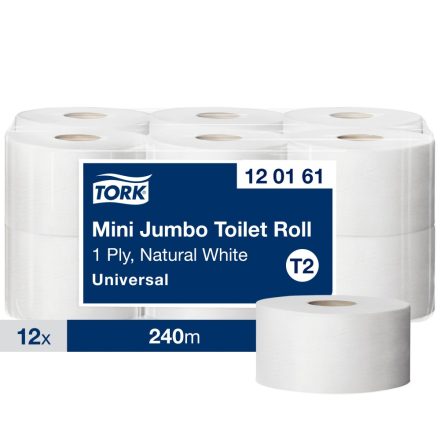 Tork Universal mini jumbo toalettpapír  T2 1 r, törtfehér, 12x240m SCA120161