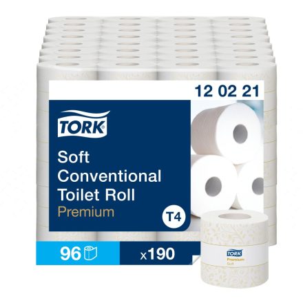 Tork kistekercses WC papír egyesével csomagolt, T4 fehér 2 rétegű, 9,5 x11,5 cm SCA120221