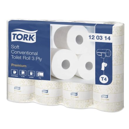 Tork Premium kistekercses toalettpapír, T4 3r,fehér, 96x(16 m) SCA120314