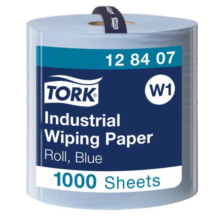 Tork ipari tekercses kéztörlő W1 Universal 3 rétegű, kék 36,9 cmx340 m, 1 tekercs x 1000 lap SCA128407