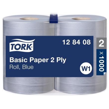 Tork általános tekercses kéztörlő papír W1 Universal 2 rétegű, kék, 36,9 cmx340 m, 2 tekercs x 1000 lap SCA128408