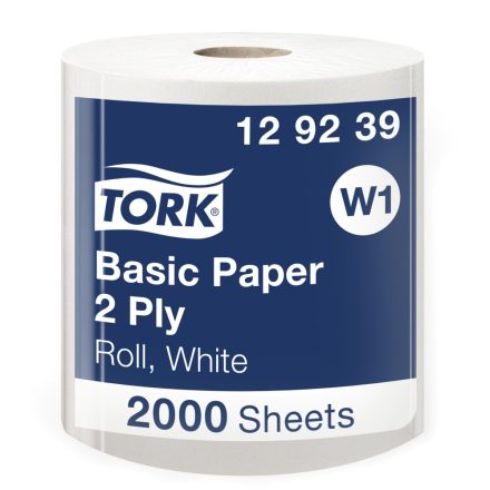Tork általános tekercses kéztörlő papír W1 Universal 2 rétegű, fehér, 76%, 36,9 cmx680 m, 1 tekercs x 2000 lap SCA129239