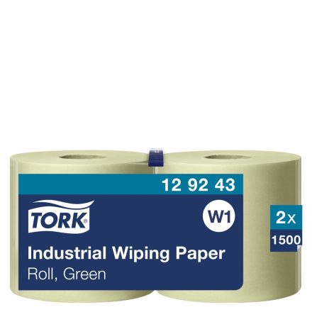 Tork ipari törlőpapír, tekercses W1 2r, zöld, 2x510m SCA129243