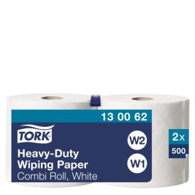   Tork ipari papírtörlő, kombi tekercses W1/W2 2 rétegű, fehér, 2x170m SCA130062