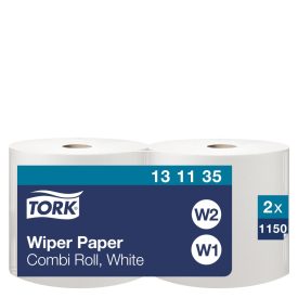   Tork tekercses kéztörlő, kombi W1/W2 Advanced, fehér 1 rétegű, 24,5x40 cm 460 m/1150 SCA131135