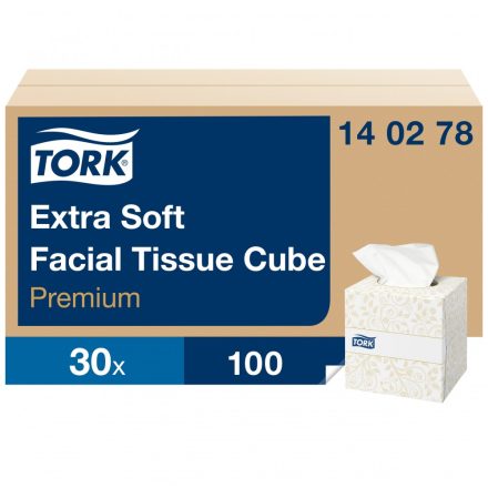 Tork Extra Soft kozmetikai kendő kocka 2r, fehér, 20x21 cm SCA140278
