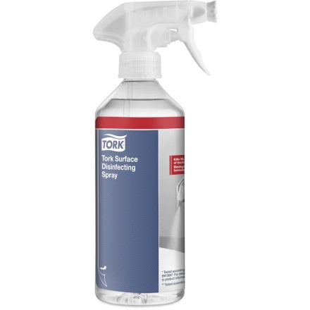 Tork Premium felületfertőtlenítő spray, biocid, illatmentes, 6 x 500 ml SCA193611