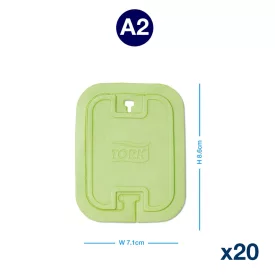   Tork Universal illatosító gumilap alma illattal A2 alma, 20db/vödör SCA236016