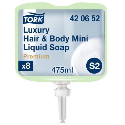 Tork Premium mini luxus pipere folyékony szappan S2 zöld, 475ml SCA420652