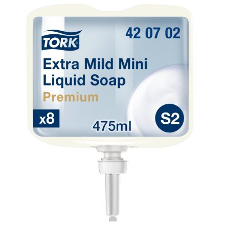 Tork Mini extra kézkímélő folyékony szappan, S2 illatmentes, világossárga, 475 ml SCA420702