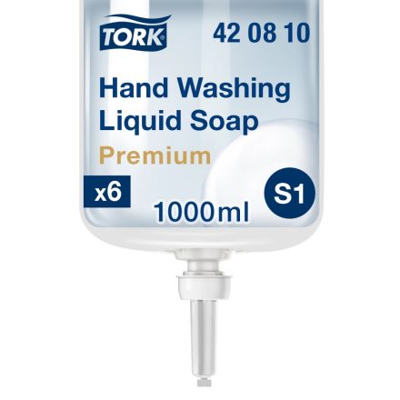Tork Premium Extra Hygiene folyékony szappan S1 színtelen, 1 liter SCA420810