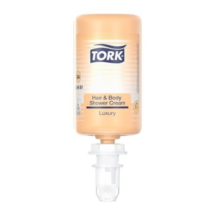 Tork Luxus krémszappan tusoláshoz és hajmosáshoz S4 borostyán, 1 liter SCA424661