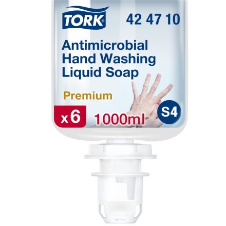 Tork kézfertőtlenítő folyékony szappan, biocid, S4, átlátszó 1 literes SCA424710