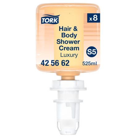 Tork Luxus mini krémszappan tusoláshoz és hajmosáshoz S5 borostyán, 525 ml SCA425662