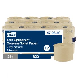   Tork Optiserve belsőmag nélküli WC papír, Advanced T7 2 rétegű, natúr 9,3cmx94,3m SCA472640