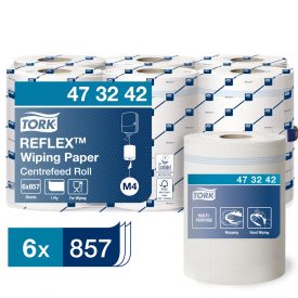   Tork Reflex törlőpapír, belsőmagos M4 1 rétegű, fehér, 6x300m SCA473242