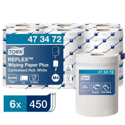 Tork Reflex törlőpapír plusz belsőmagos M4 2 r, fehér 6x151 m SCA473472