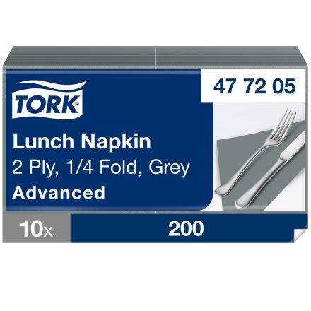 Tork Lunch szalvéta Advanced szürke 2 rétegű, 33x33 SCA477205