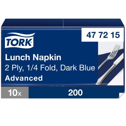 Tork Lunch szalvéta Advanced sötétkék 2 rétegű, 33x33 SCA477215
