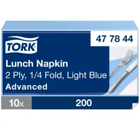   Tork Lunch éttermi szalvéta Advanced világoskék 2 rétegű, 33x33 SCA477844