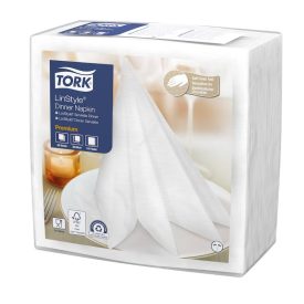   Tork Linstyle Dinner szalvéta Premium, 1 r, fehér, 39x39  SCA478711