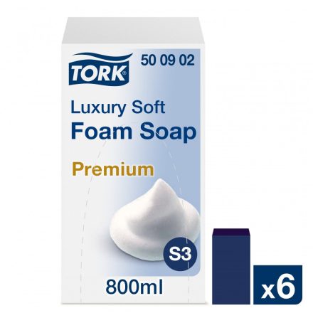 Tork Premium habszappan luxus S3 színtelen, 800ml SCA500902