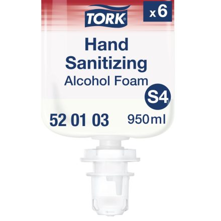 Tork alkoholos kézfertőtlenítő hab, illatmentes, színtelen, 950 ml SCA520103