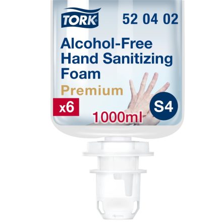 Tork alkoholmentes kézfertőtlenítő hab, biocid, S4 színtelen, 1 liter SCA520402