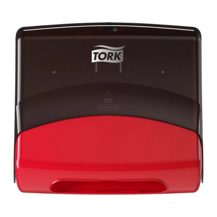 Tork hajtogatott törlőpapír/kendő adagoló W4 piros/fekete SCA654008