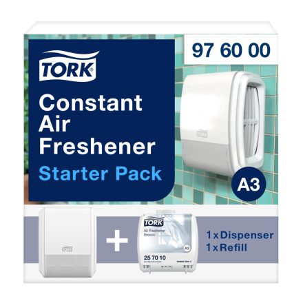 Tork folyamatos adagolású légfrissítő készülék, illatpatronnal A3, fehér SCA976000